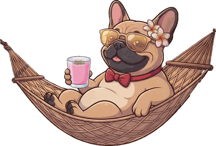 Typhoon relaxing in a hammock