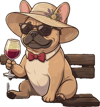 Typhoon with a glass of wine